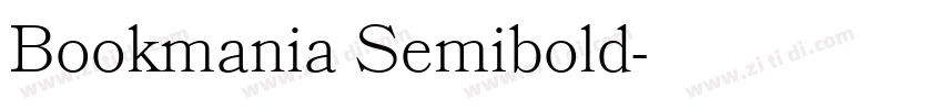 Bookmania Semibold字体转换